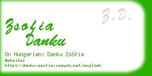 zsofia danku business card