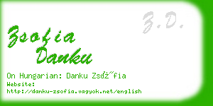 zsofia danku business card